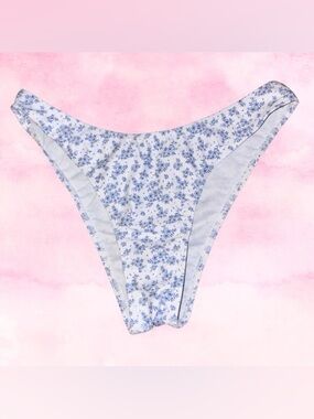 Women’s Blue Floral Bikini Bottoms